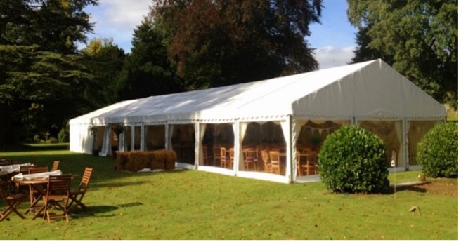 Marquee in the sunshine